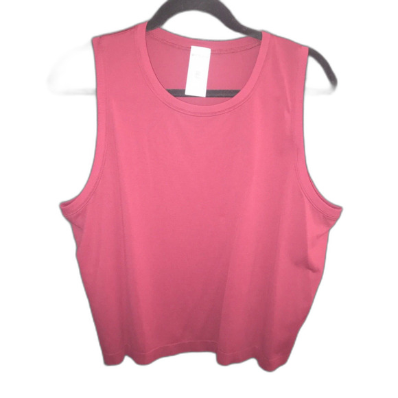 Athleta Tank Top Women XL Fuscia Pink  Red‎ Wine In Motion Seamless Muscle Tee - Picture 1 of 8